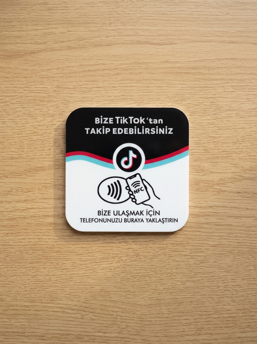 Tek Tıkla TikTok NFC kart örneği