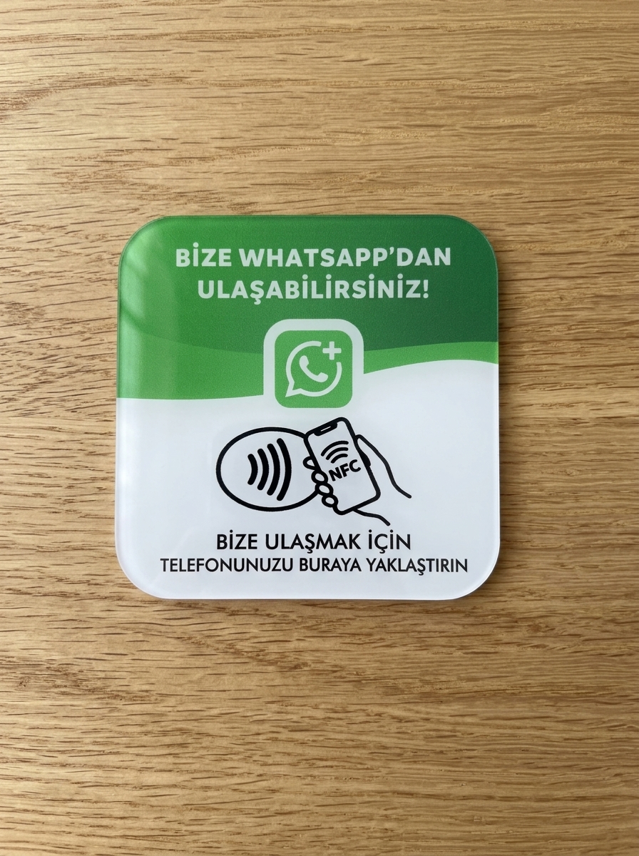 WhatsApp iletişimine yönlendiren NFC kart